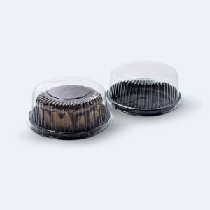 CT 18 Embalagem Para Bolos Base Preta – Tampa Cristal