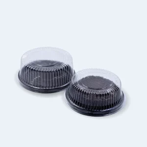 CT 21 Embalagem Para Bolos Base Preta – Tampa Cristal